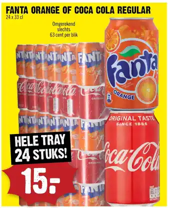 Dirck 3 Fanta orange of coca cola regular aanbieding