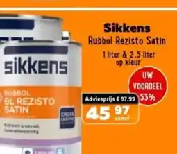 De voordeelmarkt Sikkens Rubbol Rezisto Satin aanbieding