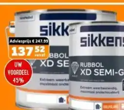 De voordeelmarkt Sikkens Rubbol Semi Gloss aanbieding