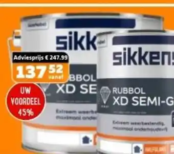 De voordeelmarkt Sikkens Rubbol Semi Gloss aanbieding