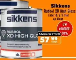 De voordeelmarkt Sikkens Rubbol XD High Gloss aanbieding