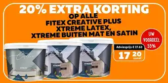 De voordeelmarkt Op alle fitex creative plus xtreme latex, xtreme buiten mat en satin aanbieding