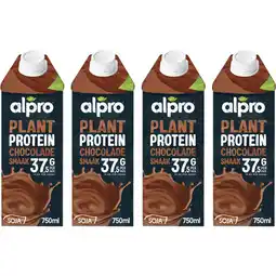 Albert Heijn Alpro Protein sojadrink chocolade 4-pack aanbieding