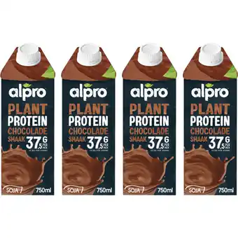 Albert Heijn Alpro Protein sojadrink chocolade 4-pack aanbieding
