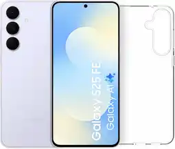 Coolblue Samsung Galaxy S25 FE 256GB Lichtblauw 5G + BlueBuilt Back Cover Transparant aanbieding