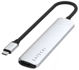 Coolblue Satechi Type C Slim Multi-Port Adapter V2 Space Grey aanbieding