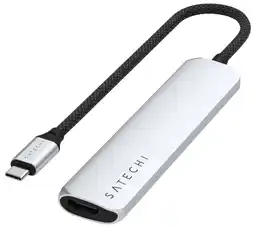 Coolblue Satechi Type C Slim Multi-Port Adapter V2 Space Grey aanbieding