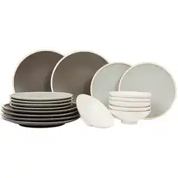 Action Serviesset Nagoya - grijs/wit aanbieding