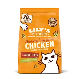 Zooplus 2x800g Lily's Kitchen Delicious Chicken Complete Adult Dry Kattenvoer aanbieding