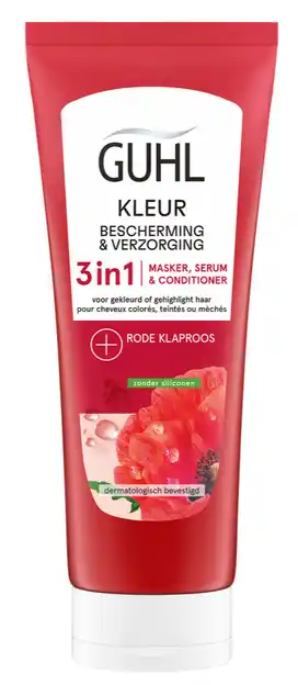 De Online Drogist Guhl Kleur 3-in-1 Masker Serum & Conditioner Rode Klaproos aanbieding