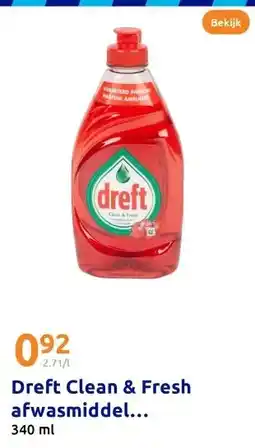 Action Dreft Clean & Fresh afwasmiddel Granaatappel aanbieding