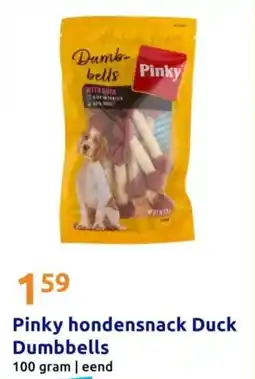 Action Pinky hondensnack Duck Dumbbells aanbieding