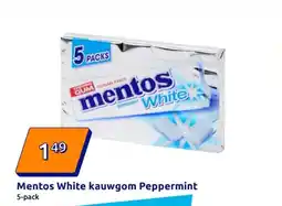Action Mentos White kauwgom Peppermint aanbieding
