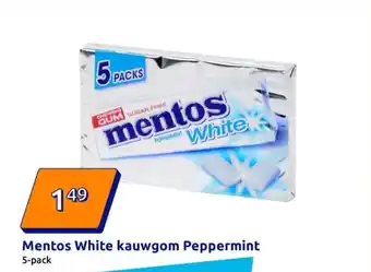 Action Mentos White kauwgom Peppermint aanbieding