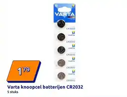 Action Varta knoopcel batterijen CR2032 aanbieding