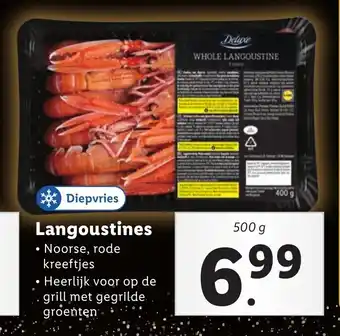 Lidl Deluxe Langoustines 500g aanbieding