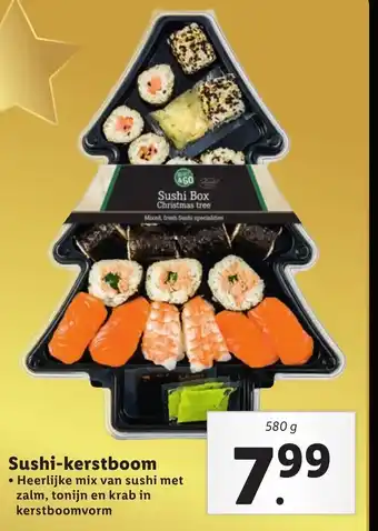 Lidl Sushi-kerstboom 580g aanbieding