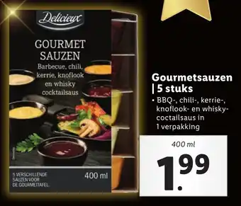 Lidl Delicieux Gourmetsauzen 400ml aanbieding