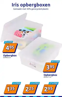 Action Iris opbergboxen aanbieding