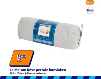 Action La Maison Rêve percale hoeslaken aanbieding