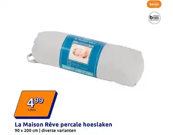 Action La Maison Rêve percale hoeslaken aanbieding