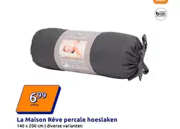 Action La Maison Rêve percale hoeslaken aanbieding