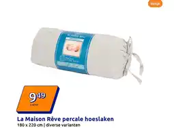 Action La Maison Rêve percale hoeslaken aanbieding