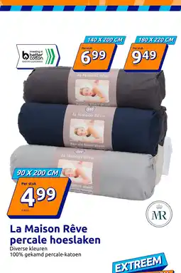 Action La Maison Rêve percale hoeslaken aanbieding