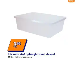 Action Iris kunststof opbergbox met deksel aanbieding