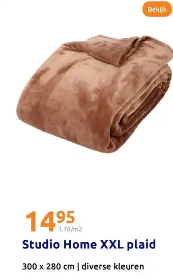 Action Studio Home XXL plaid aanbieding