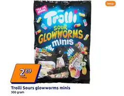 Action Trolli Sours glowworms minis aanbieding