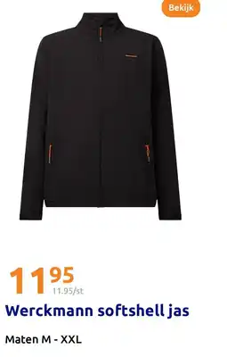 Action Werckmann softshell jas aanbieding
