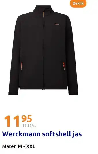 Action Werckmann softshell jas aanbieding