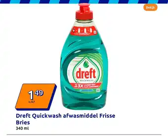 Action Dreft Quickwash afwasmiddel Frisse Bries aanbieding