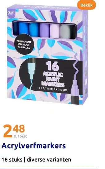 Action Acrylverfmarkers aanbieding