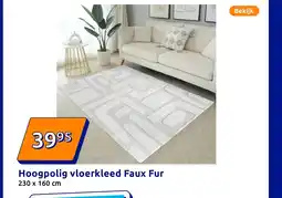 Action Hoogpolig vloerkleed Faux Fur aanbieding