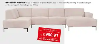 Woonsquare Hoekbank Monaco aanbieding