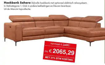 Woonsquare Hoekbank Sahara aanbieding