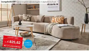 Woonsquare Loungebank Cliff aanbieding