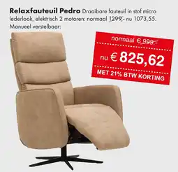 Woonsquare Relaxfauteuil Pedro aanbieding