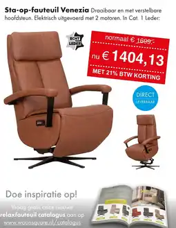 Woonsquare Sta-op-fauteuil Venezia aanbieding
