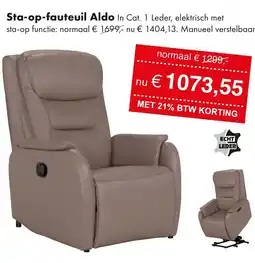 Woonsquare Sta-op-fauteuil Aldo aanbieding