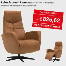 Woonsquare Relaxfauteuil Reno aanbieding
