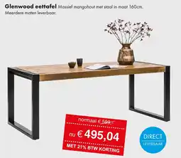 Woonsquare Glenwood eettafel aanbieding