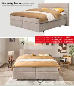 Woonsquare Boxspring Sunrise aanbieding