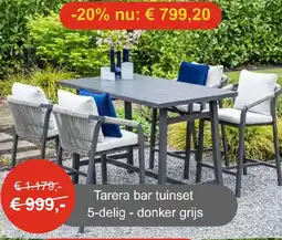 Tuinmeubelland Tarera bar tuinset aanbieding