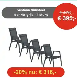 Tuinmeubelland Santana tuinstoel aanbieding