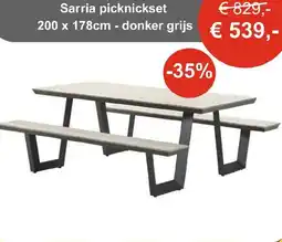 Tuinmeubelland Sarria picknickset aanbieding