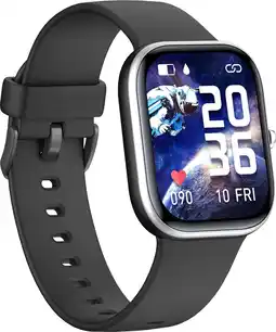 Bol.com Smartwatch Kinderen - Hartslag - Stappen - 20 Alarmen - Zwart aanbieding