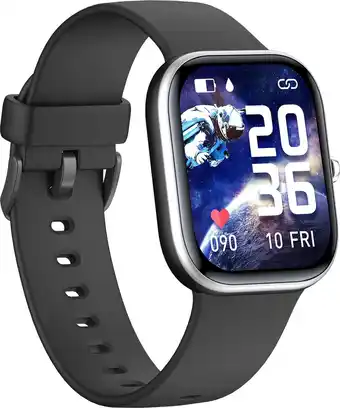 Bol.com Smartwatch Kinderen - Hartslag - Stappen - 20 Alarmen - Zwart aanbieding